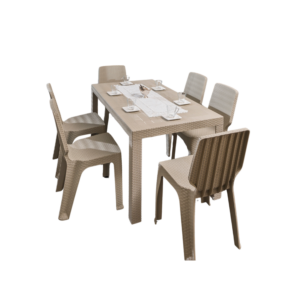 Comedor x6 (Mesa Celebrity + 6 Sillas Victoria + 12 butacos)